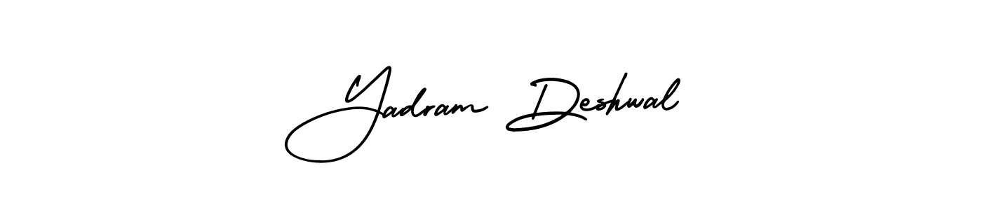 if you are searching for the best signature style for your name Yadram Deshwal. so please give up your signature search. here we have designed multiple signature styles  using AmerikaSignatureDemo-Regular. Yadram Deshwal signature style 3 images and pictures png