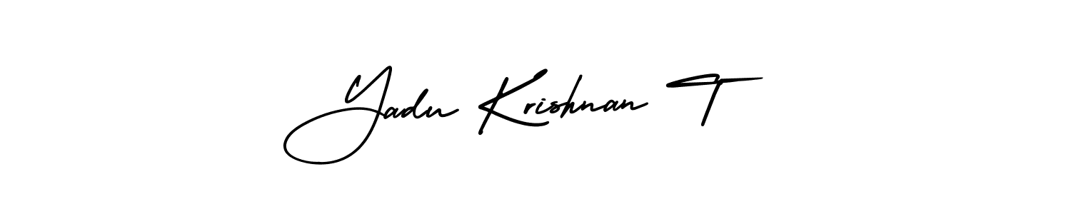 See photos of Yadu Krishnan T official signature by Spectra . Check more albums & portfolios. Read reviews & check more about AmerikaSignatureDemo-Regular font. Yadu Krishnan T signature style 3 images and pictures png