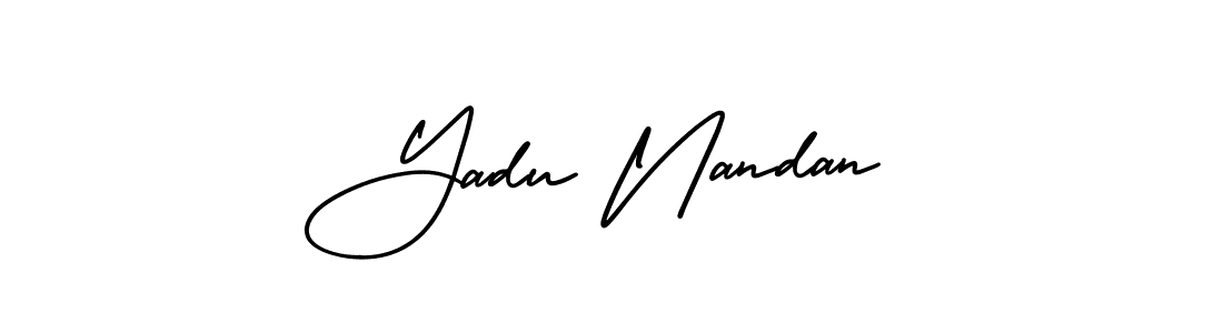 How to make Yadu Nandan name signature. Use AmerikaSignatureDemo-Regular style for creating short signs online. This is the latest handwritten sign. Yadu Nandan signature style 3 images and pictures png