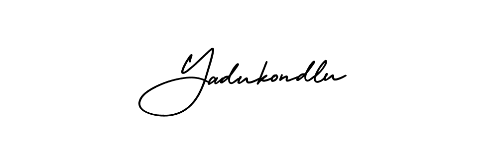 Also we have Yadukondlu name is the best signature style. Create professional handwritten signature collection using AmerikaSignatureDemo-Regular autograph style. Yadukondlu signature style 3 images and pictures png
