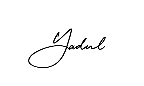 How to Draw Yadul signature style? AmerikaSignatureDemo-Regular is a latest design signature styles for name Yadul. Yadul signature style 3 images and pictures png