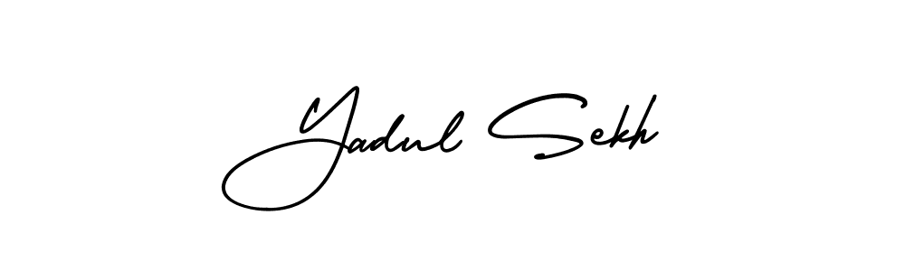 How to make Yadul Sekh name signature. Use AmerikaSignatureDemo-Regular style for creating short signs online. This is the latest handwritten sign. Yadul Sekh signature style 3 images and pictures png