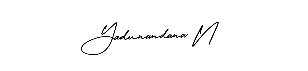 How to Draw Yadunandana N signature style? AmerikaSignatureDemo-Regular is a latest design signature styles for name Yadunandana N. Yadunandana N signature style 3 images and pictures png