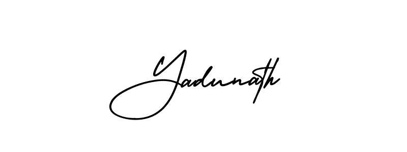 The best way (AmerikaSignatureDemo-Regular) to make a short signature is to pick only two or three words in your name. The name Yadunath include a total of six letters. For converting this name. Yadunath signature style 3 images and pictures png