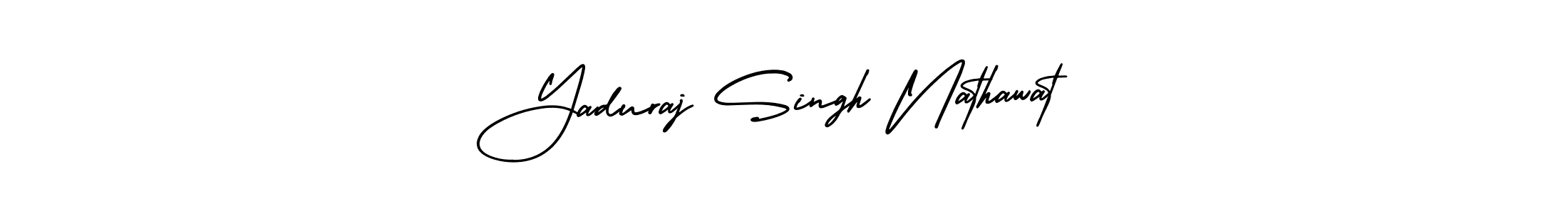 AmerikaSignatureDemo-Regular is a professional signature style that is perfect for those who want to add a touch of class to their signature. It is also a great choice for those who want to make their signature more unique. Get Yaduraj Singh Nathawat name to fancy signature for free. Yaduraj Singh Nathawat signature style 3 images and pictures png