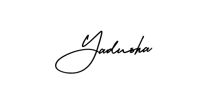 How to make Yadusha name signature. Use AmerikaSignatureDemo-Regular style for creating short signs online. This is the latest handwritten sign. Yadusha signature style 3 images and pictures png