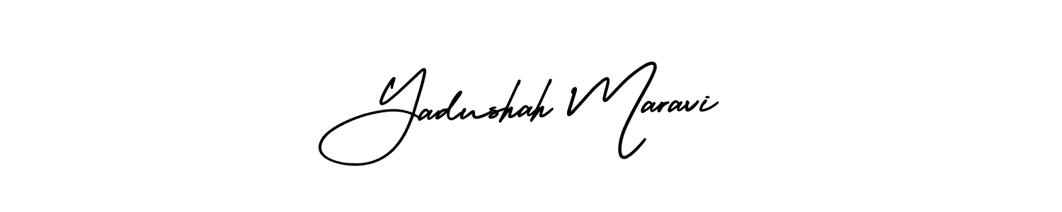 Make a short Yadushah Maravi signature style. Manage your documents anywhere anytime using AmerikaSignatureDemo-Regular. Create and add eSignatures, submit forms, share and send files easily. Yadushah Maravi signature style 3 images and pictures png