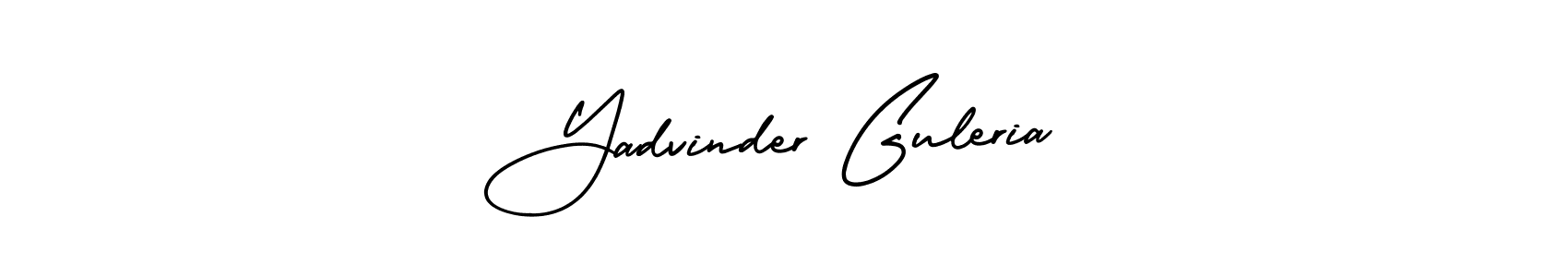 You should practise on your own different ways (AmerikaSignatureDemo-Regular) to write your name (Yadvinder Guleria) in signature. don't let someone else do it for you. Yadvinder Guleria signature style 3 images and pictures png