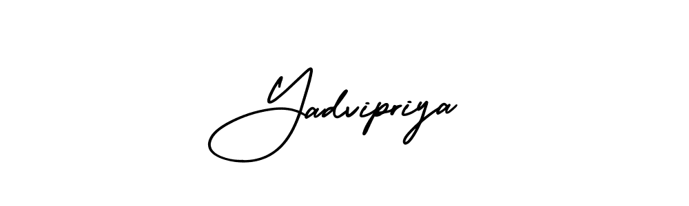 How to make Yadvipriya name signature. Use AmerikaSignatureDemo-Regular style for creating short signs online. This is the latest handwritten sign. Yadvipriya signature style 3 images and pictures png