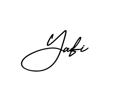 How to make Yafi name signature. Use AmerikaSignatureDemo-Regular style for creating short signs online. This is the latest handwritten sign. Yafi signature style 3 images and pictures png