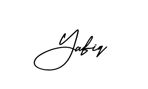 It looks lik you need a new signature style for name Yafiq. Design unique handwritten (AmerikaSignatureDemo-Regular) signature with our free signature maker in just a few clicks. Yafiq signature style 3 images and pictures png