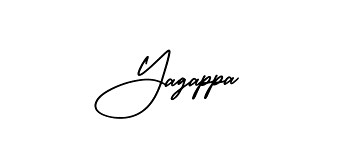 You should practise on your own different ways (AmerikaSignatureDemo-Regular) to write your name (Yagappa) in signature. don't let someone else do it for you. Yagappa signature style 3 images and pictures png