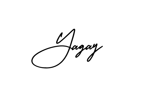 Yagay stylish signature style. Best Handwritten Sign (AmerikaSignatureDemo-Regular) for my name. Handwritten Signature Collection Ideas for my name Yagay. Yagay signature style 3 images and pictures png