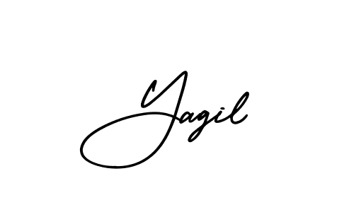 How to make Yagil name signature. Use AmerikaSignatureDemo-Regular style for creating short signs online. This is the latest handwritten sign. Yagil signature style 3 images and pictures png