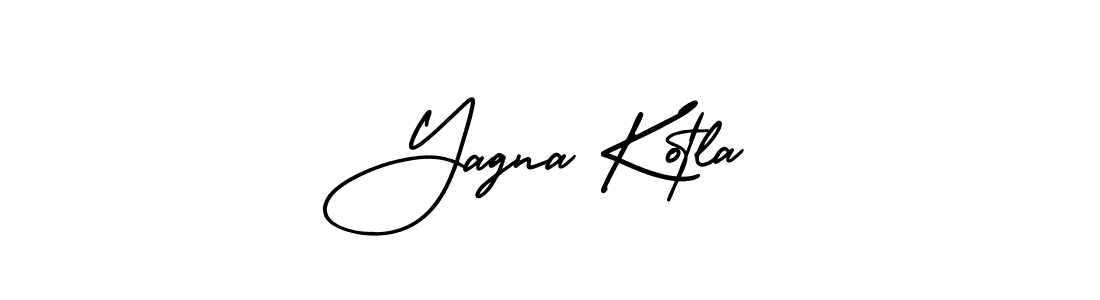 The best way (AmerikaSignatureDemo-Regular) to make a short signature is to pick only two or three words in your name. The name Yagna Kotla include a total of six letters. For converting this name. Yagna Kotla signature style 3 images and pictures png