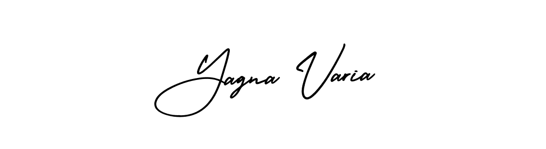 Create a beautiful signature design for name Yagna Varia. With this signature (AmerikaSignatureDemo-Regular) fonts, you can make a handwritten signature for free. Yagna Varia signature style 3 images and pictures png