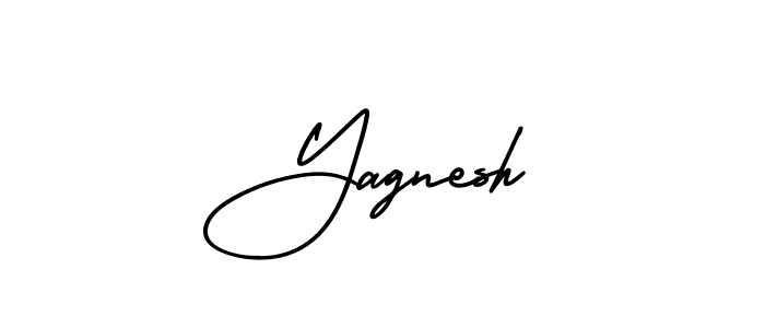 Yagnesh stylish signature style. Best Handwritten Sign (AmerikaSignatureDemo-Regular) for my name. Handwritten Signature Collection Ideas for my name Yagnesh. Yagnesh signature style 3 images and pictures png