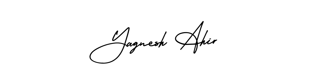 Make a short Yagnesh Ahir signature style. Manage your documents anywhere anytime using AmerikaSignatureDemo-Regular. Create and add eSignatures, submit forms, share and send files easily. Yagnesh Ahir signature style 3 images and pictures png
