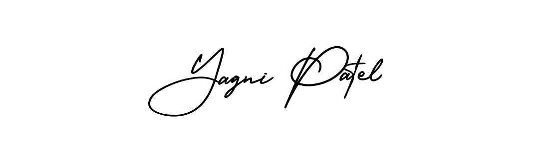 Yagni Patel stylish signature style. Best Handwritten Sign (AmerikaSignatureDemo-Regular) for my name. Handwritten Signature Collection Ideas for my name Yagni Patel. Yagni Patel signature style 3 images and pictures png