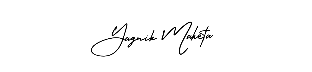 Similarly AmerikaSignatureDemo-Regular is the best handwritten signature design. Signature creator online .You can use it as an online autograph creator for name Yagnik Maheta. Yagnik Maheta signature style 3 images and pictures png