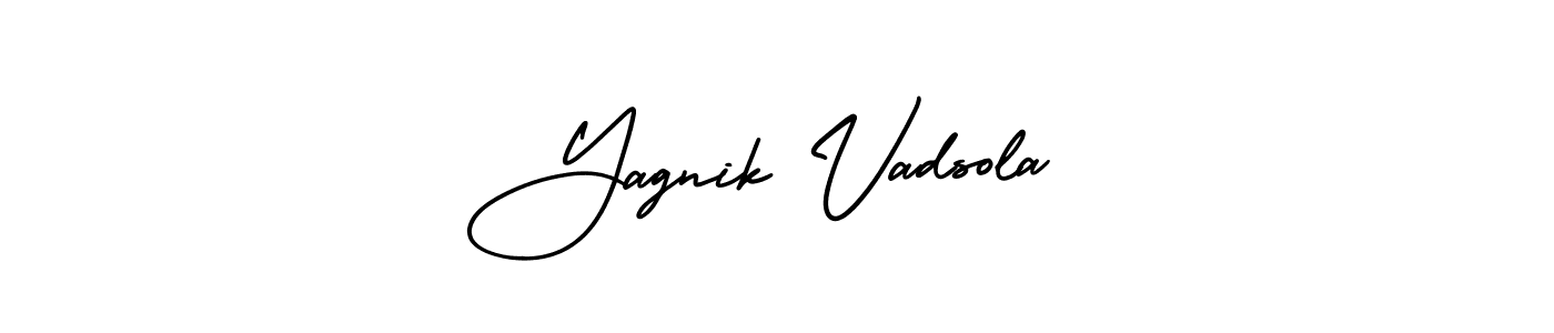 Create a beautiful signature design for name Yagnik Vadsola. With this signature (AmerikaSignatureDemo-Regular) fonts, you can make a handwritten signature for free. Yagnik Vadsola signature style 3 images and pictures png