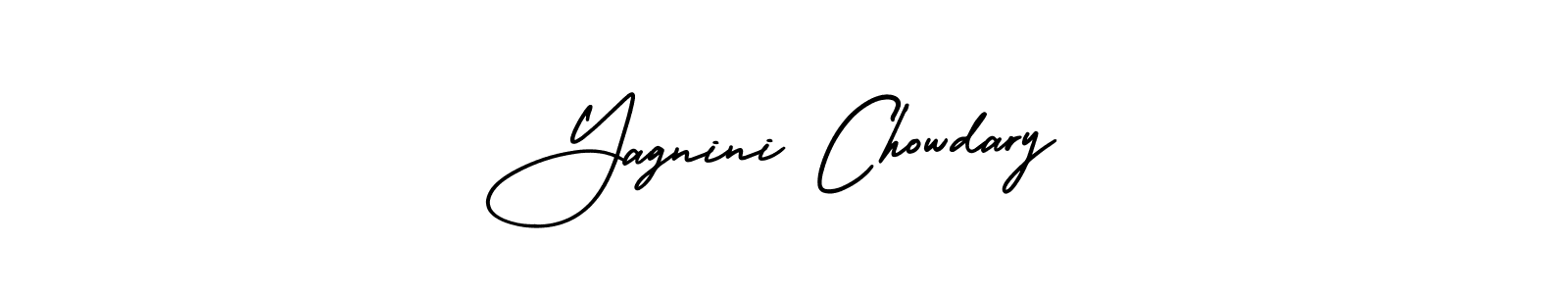 Yagnini Chowdary stylish signature style. Best Handwritten Sign (AmerikaSignatureDemo-Regular) for my name. Handwritten Signature Collection Ideas for my name Yagnini Chowdary. Yagnini Chowdary signature style 3 images and pictures png