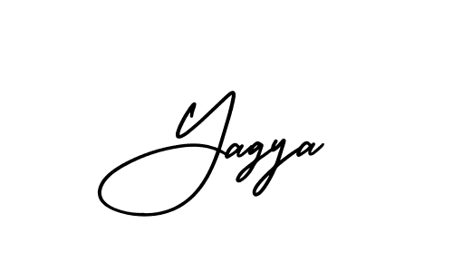 How to make Yagya name signature. Use AmerikaSignatureDemo-Regular style for creating short signs online. This is the latest handwritten sign. Yagya signature style 3 images and pictures png