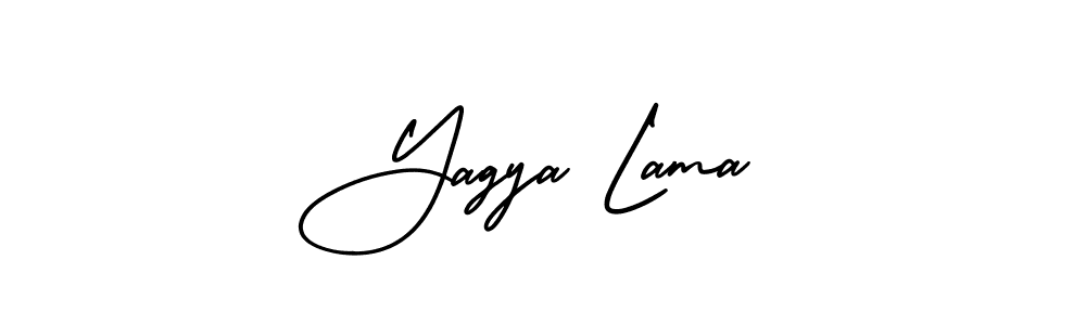 How to Draw Yagya Lama signature style? AmerikaSignatureDemo-Regular is a latest design signature styles for name Yagya Lama. Yagya Lama signature style 3 images and pictures png