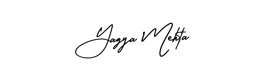 How to make Yagya Mehta name signature. Use AmerikaSignatureDemo-Regular style for creating short signs online. This is the latest handwritten sign. Yagya Mehta signature style 3 images and pictures png