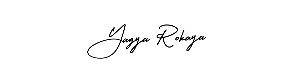 Make a beautiful signature design for name Yagya Rokaya. With this signature (AmerikaSignatureDemo-Regular) style, you can create a handwritten signature for free. Yagya Rokaya signature style 3 images and pictures png