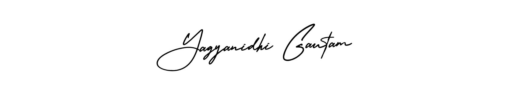 Design your own signature with our free online signature maker. With this signature software, you can create a handwritten (AmerikaSignatureDemo-Regular) signature for name Yagyanidhi Gautam. Yagyanidhi Gautam signature style 3 images and pictures png
