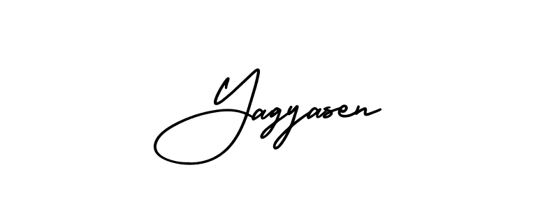 Yagyasen stylish signature style. Best Handwritten Sign (AmerikaSignatureDemo-Regular) for my name. Handwritten Signature Collection Ideas for my name Yagyasen. Yagyasen signature style 3 images and pictures png