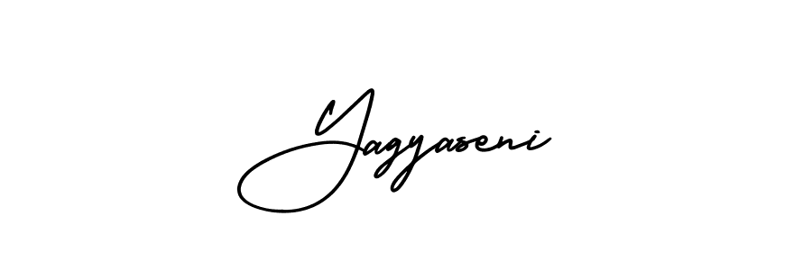 Use a signature maker to create a handwritten signature online. With this signature software, you can design (AmerikaSignatureDemo-Regular) your own signature for name Yagyaseni. Yagyaseni signature style 3 images and pictures png