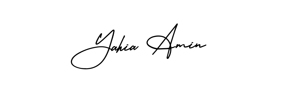 Yahia Amin stylish signature style. Best Handwritten Sign (AmerikaSignatureDemo-Regular) for my name. Handwritten Signature Collection Ideas for my name Yahia Amin. Yahia Amin signature style 3 images and pictures png
