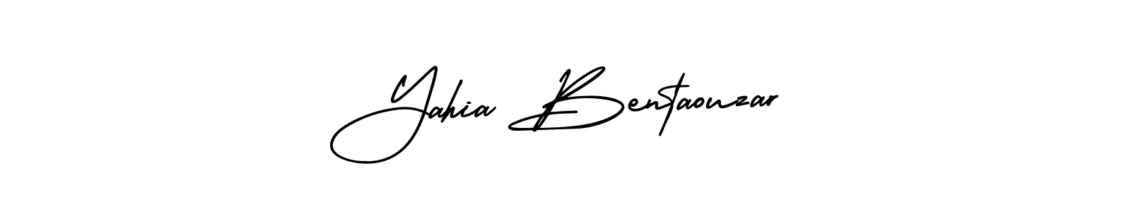 Create a beautiful signature design for name Yahia Bentaouzar. With this signature (AmerikaSignatureDemo-Regular) fonts, you can make a handwritten signature for free. Yahia Bentaouzar signature style 3 images and pictures png