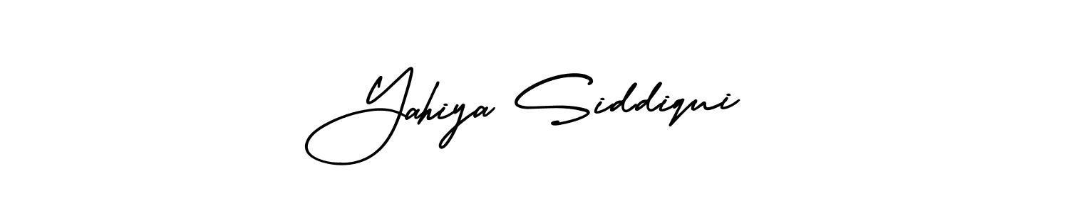 This is the best signature style for the Yahiya Siddiqui name. Also you like these signature font (AmerikaSignatureDemo-Regular). Mix name signature. Yahiya Siddiqui signature style 3 images and pictures png