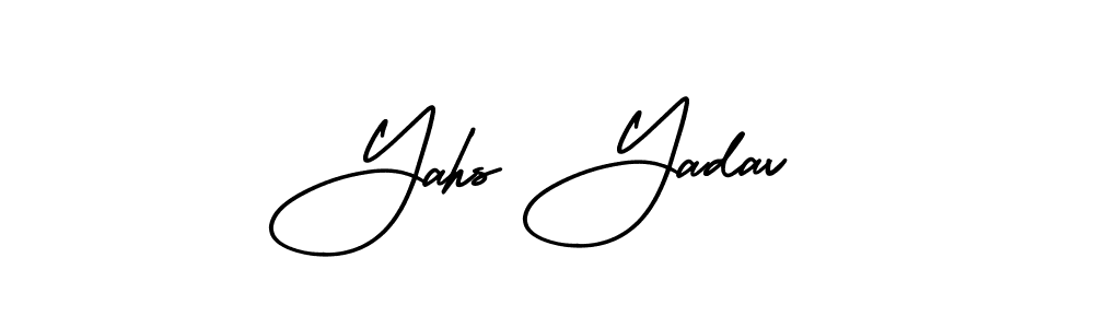Similarly AmerikaSignatureDemo-Regular is the best handwritten signature design. Signature creator online .You can use it as an online autograph creator for name Yahs Yadav. Yahs Yadav signature style 3 images and pictures png