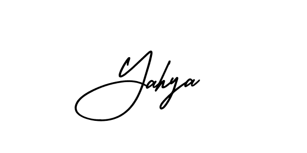 Use a signature maker to create a handwritten signature online. With this signature software, you can design (AmerikaSignatureDemo-Regular) your own signature for name Yahya . Yahya  signature style 3 images and pictures png