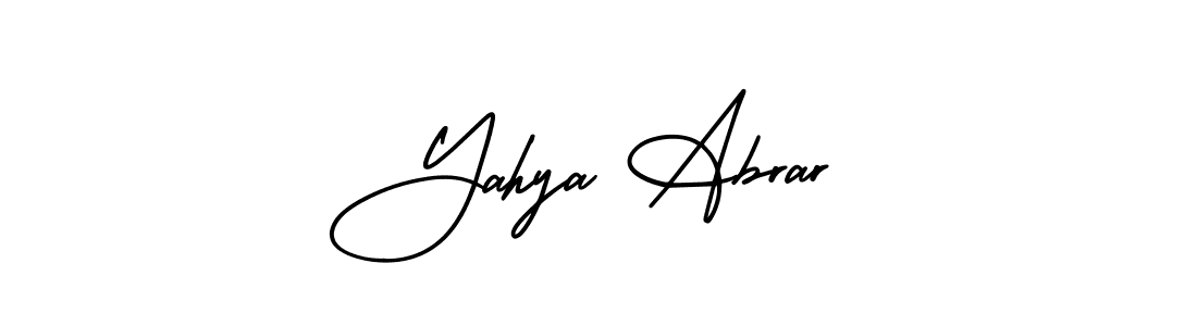 How to make Yahya Abrar name signature. Use AmerikaSignatureDemo-Regular style for creating short signs online. This is the latest handwritten sign. Yahya Abrar signature style 3 images and pictures png