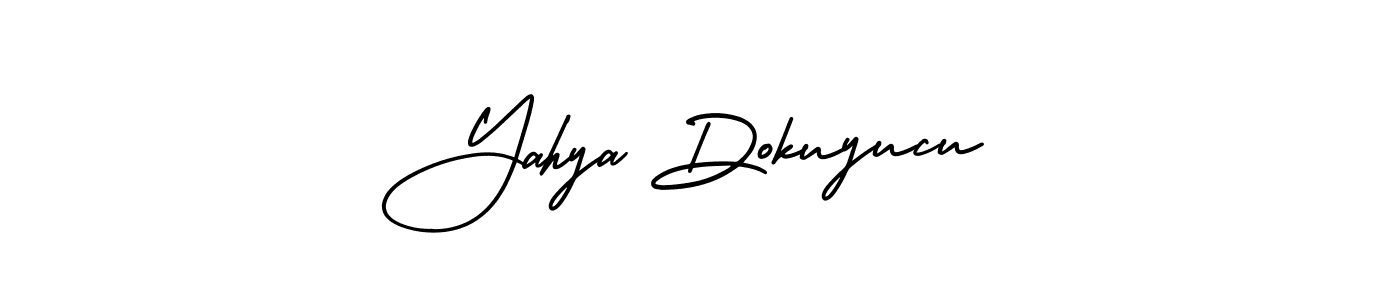 How to Draw Yahya Dokuyucu signature style? AmerikaSignatureDemo-Regular is a latest design signature styles for name Yahya Dokuyucu. Yahya Dokuyucu signature style 3 images and pictures png