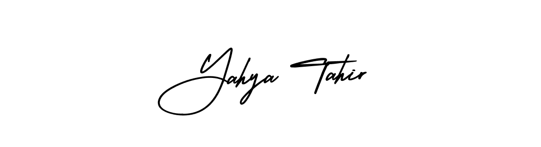 How to make Yahya Tahir signature? AmerikaSignatureDemo-Regular is a professional autograph style. Create handwritten signature for Yahya Tahir name. Yahya Tahir signature style 3 images and pictures png