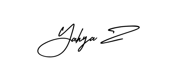 It looks lik you need a new signature style for name Yahya Z. Design unique handwritten (AmerikaSignatureDemo-Regular) signature with our free signature maker in just a few clicks. Yahya Z signature style 3 images and pictures png