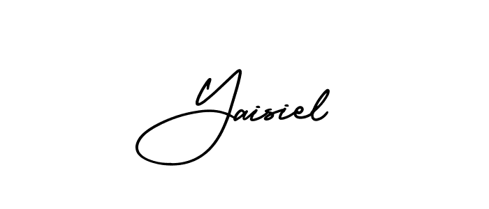 Design your own signature with our free online signature maker. With this signature software, you can create a handwritten (AmerikaSignatureDemo-Regular) signature for name Yaisiel. Yaisiel signature style 3 images and pictures png