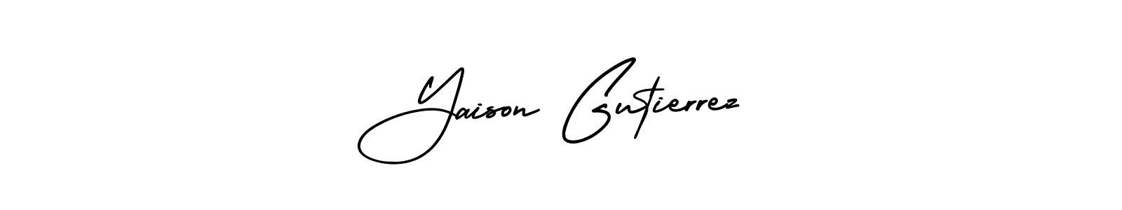 It looks lik you need a new signature style for name Yaison Gutierrez. Design unique handwritten (AmerikaSignatureDemo-Regular) signature with our free signature maker in just a few clicks. Yaison Gutierrez signature style 3 images and pictures png