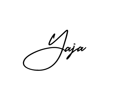 You should practise on your own different ways (AmerikaSignatureDemo-Regular) to write your name (Yaja) in signature. don't let someone else do it for you. Yaja signature style 3 images and pictures png