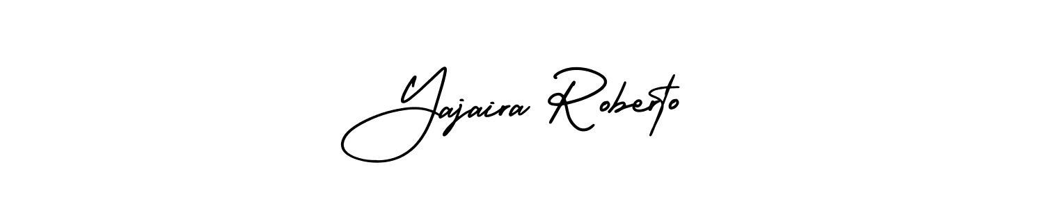 How to Draw Yajaira Roberto signature style? AmerikaSignatureDemo-Regular is a latest design signature styles for name Yajaira Roberto. Yajaira Roberto signature style 3 images and pictures png