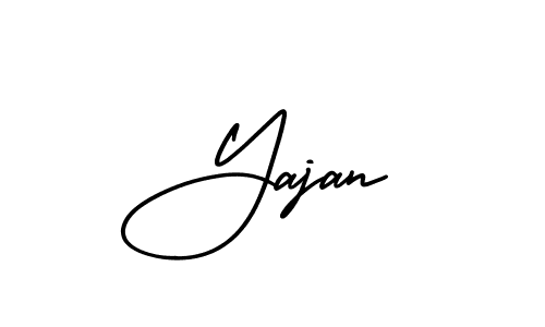 How to make Yajan name signature. Use AmerikaSignatureDemo-Regular style for creating short signs online. This is the latest handwritten sign. Yajan signature style 3 images and pictures png