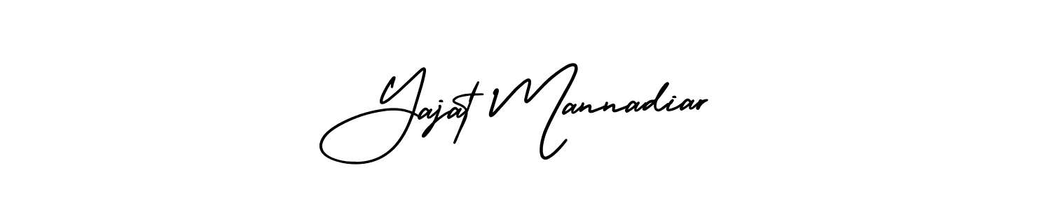 You should practise on your own different ways (AmerikaSignatureDemo-Regular) to write your name (Yajat Mannadiar) in signature. don't let someone else do it for you. Yajat Mannadiar signature style 3 images and pictures png