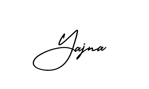Use a signature maker to create a handwritten signature online. With this signature software, you can design (AmerikaSignatureDemo-Regular) your own signature for name Yajna. Yajna signature style 3 images and pictures png