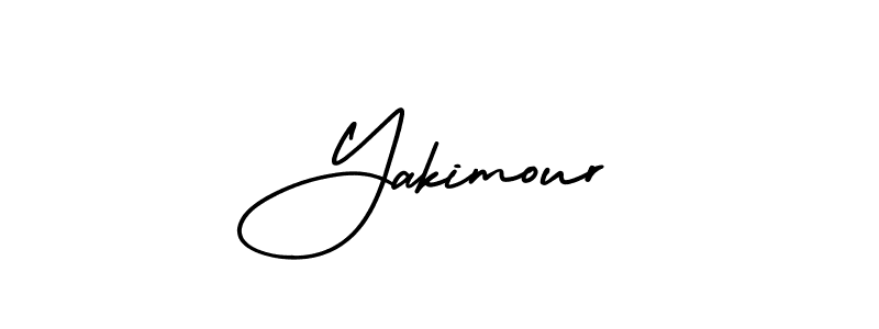 Yakimour stylish signature style. Best Handwritten Sign (AmerikaSignatureDemo-Regular) for my name. Handwritten Signature Collection Ideas for my name Yakimour. Yakimour signature style 3 images and pictures png